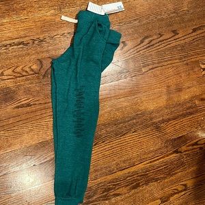 Never worn, tags on, ripped green kids sweatpants.
